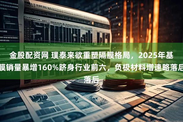 金股配资网 璞泰来欲重塑隔膜格局，2025年基膜销量暴增160%跻身行业前六，负极材料增速略落后