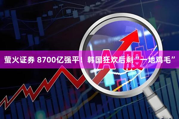 萤火证券 8700亿强平！韩国狂欢后剩“一地鸡毛”